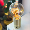 Ampoule Good vibes en verre ambré | Message In The Bulb | Ampoule LED décorative E27