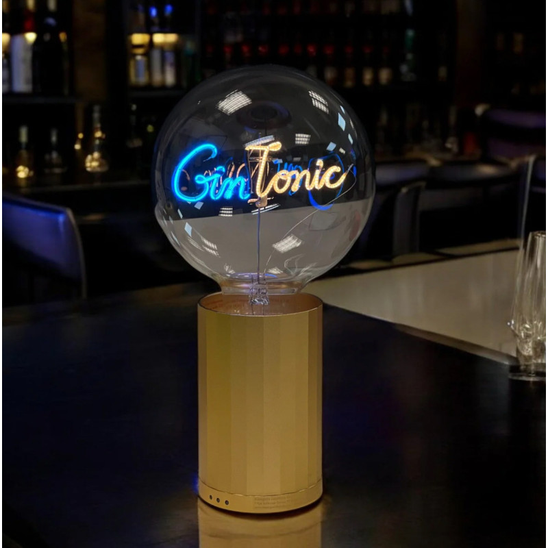 Ampoule Gin Tonic – MITB Portable | Message lumineux bleu & ambre