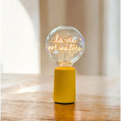 Ampoule La vie est une fête MITB Portable – Message lumineux à poser