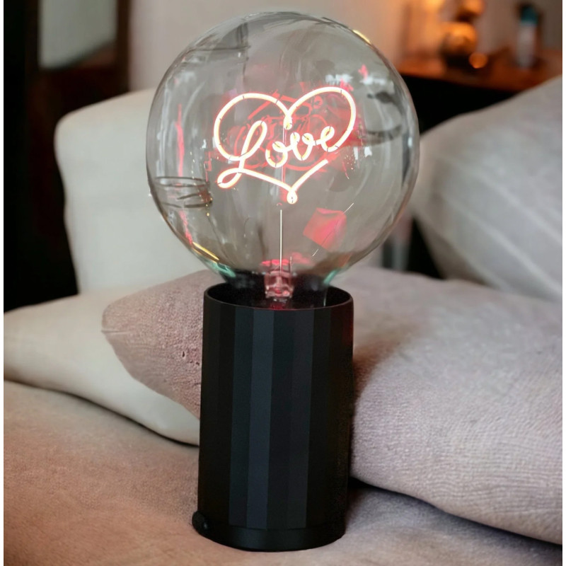 Ampoule Love rouge – MITB Portable® – Message lumineux à poser