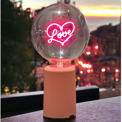 Ampoule Love rouge – MITB Portable® – Message lumineux à poser
