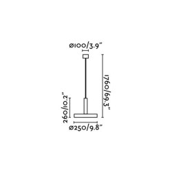 WHIZZ – Suspension design or satiné et noire Wagner