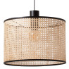 MAMBO – Suspension noire en rotin Ø 45 cm design naturel