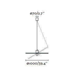 COSTAS – Suspension noire et rotin Ø 100 cm design intérieur