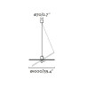 COSTAS – Suspension noire et rotin Ø 100 cm design intérieur