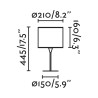 MAMBO – Lampe de table noire avec abat-jour en rotin Ø 21 cm