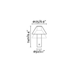 FUJI – Lampe portable noire design japonais IP44 rechargeable