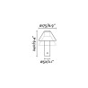 FUJI – Lampe portable noire design japonais IP44 rechargeable