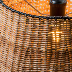 SUMBA – Suspension en rotin noire design intérieur