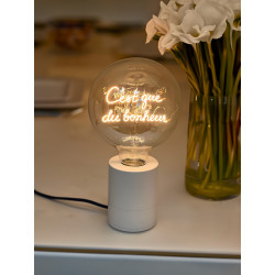 Pop – Socle lampe de table blanc | MITB | E27 bouton ON/OFF