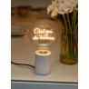 Pop – Socle lampe de table blanc | MITB | E27 bouton ON/OFF