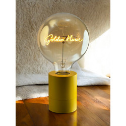 Pop – Socle lampe de table jaune | MITB | Culot E27 avec interrupteur