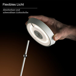 Mahina – Lampe de table rechargeable chromée 35,5 cm | Sigor Design