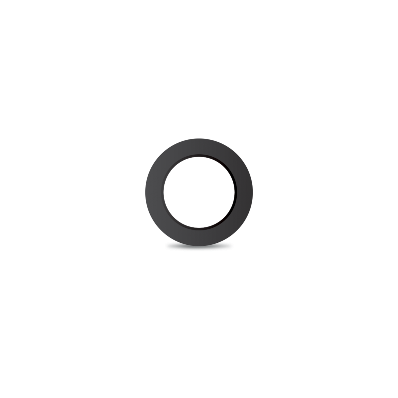 Collerette ronde noire Luma pour spot - downlight Luma . Lot de 10 pièces