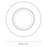 Collerette ronde alu brossé orientable Led'Up pour spot Led'Up