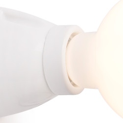 KERA – Applique murale blanche en céramique brillante E27