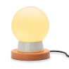 Lampe sur pied THPG porcelaine blanche & hêtre - Design rétro