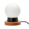 Lampe THPG porcelaine noire & cerisier – Globe opale