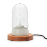 Lampe THPG porcelaine blanche & cerisier – Verre transparent