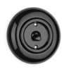 Permutateur levier THPG porcelaine noire design rétro