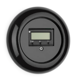 Thermostat d’ambiance THPG porcelaine noire – Design rétro Ø 7 cm