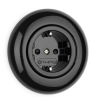 Prise de courant THPG avec obturateur – Porcelaine noire 16A