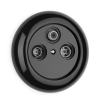 Prise RJ45 double Cat.6a THPG – Porcelaine noire 10G