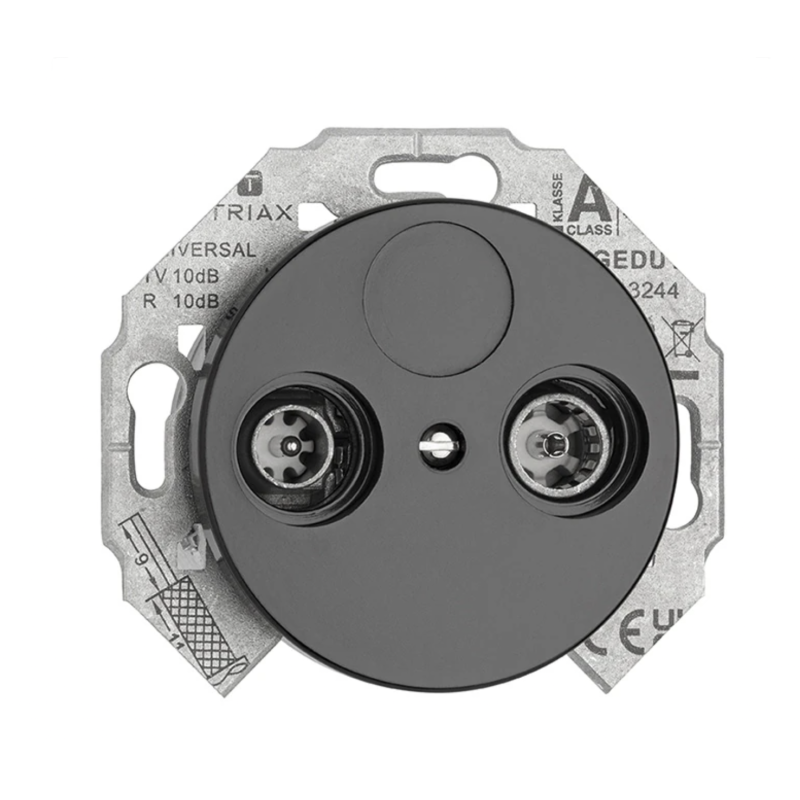 Prise d’antenne câble THPG porcelaine noire – TV & radio