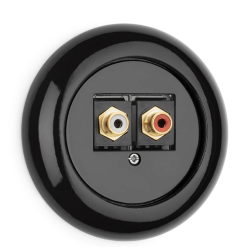 Plaque finition THPG porcelaine noire – Prises connexion Ø 82 mm