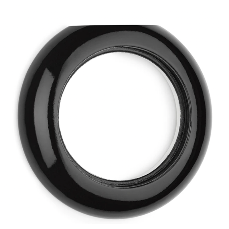 Plaque modulaire externe THPG porcelaine noire – Prises connexion Ø82 mm
