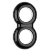 Double plaque finition THPG porcelaine noire 153x82 mm
