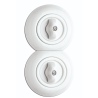 Interrupteur rotatif bipolaire THPG porcelaine blanche Ø70 mm