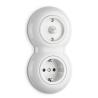 Permutateur à levier THPG porcelaine blanche Ø70 mm