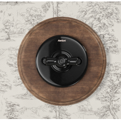 Manette rotative nickel noir GARBY Fontini (Lot de 5) – Accessoire interrupteur design rétro