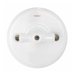 Manette rotative porcelaine blanche GARBY Fontini | Accessoire interrupteur rétro