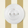 Manette rotative porcelaine blanche GARBY Fontini | Accessoire interrupteur rétro