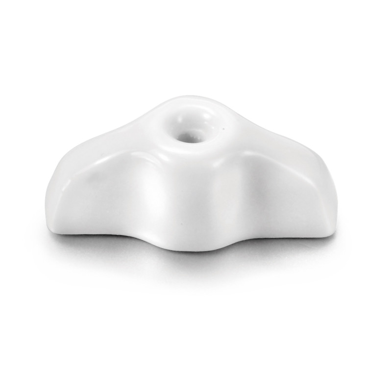 Manette rotative porcelaine rétro blanche GARBY Fontini