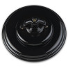 Manette rotative porcelaine rétro noire GARBY Fontini