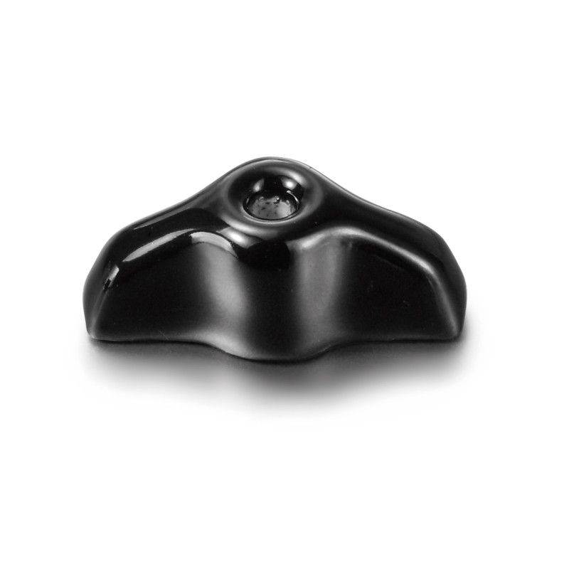 Manette rotative porcelaine rétro noire GARBY Fontini