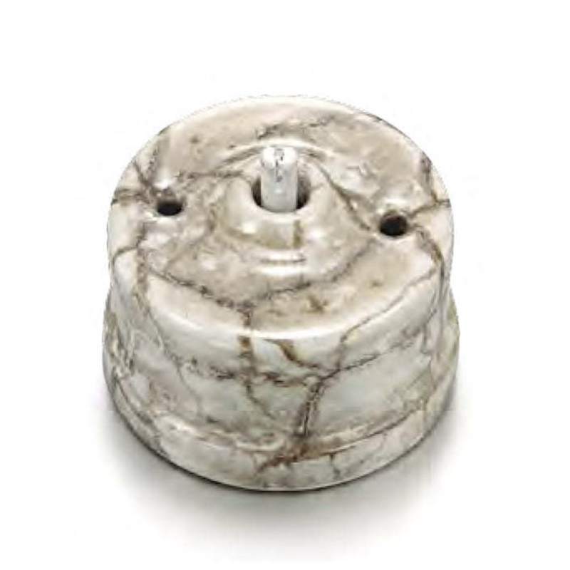 Bouton poussoir rotatif reggia GARBY Fontini – Interrupteur rétro porcelaine