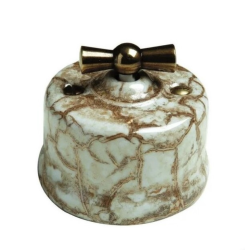 Bouton poussoir rotatif reggia GARBY Fontini – Interrupteur rétro porcelaine