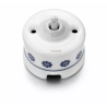 Bouton poussoir rotatif décor bleu et argent GARBY Fontini – Interrupteur rétro porcelaine