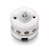 Bouton poussoir rotatif décor marron et or GARBY Fontini – Interrupteur rétro porcelaine