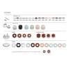 Chargeur USB double A+C porcelaine décor marron/or GARBY Fontini