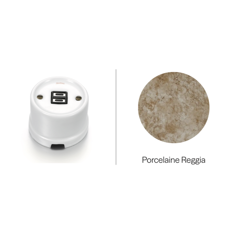 Chargeur USB C+C porcelaine reggia GARBY Fontini rétro