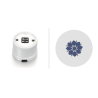 Chargeur USB C+C porcelaine décor bleu/argent GARBY Fontini rétro