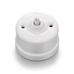 Permutateur porcelaine blanche GARBY Fontini – Interrupteur rétro