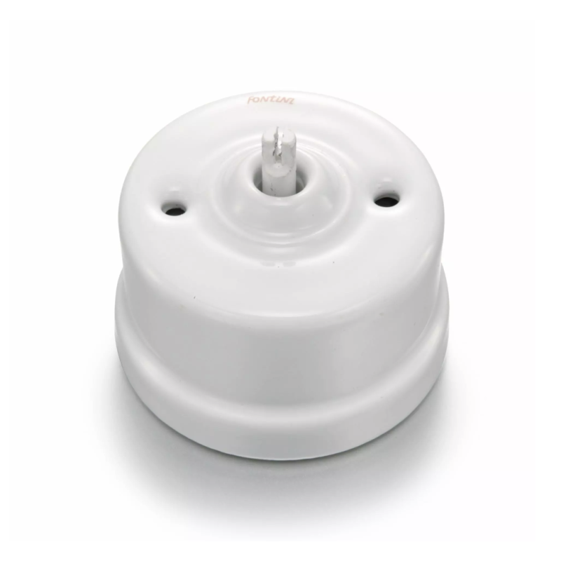 Permutateur porcelaine blanche GARBY Fontini – Interrupteur rétro