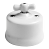 Permutateur porcelaine blanche GARBY Fontini – Interrupteur rétro