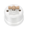 Permutateur porcelaine blanche GARBY Fontini – Interrupteur rétro